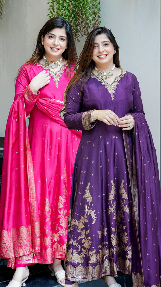 Noorani Embroidered Anarkali Suit Set