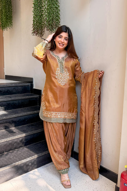 Sifat Embroidered Farshi Suit Set