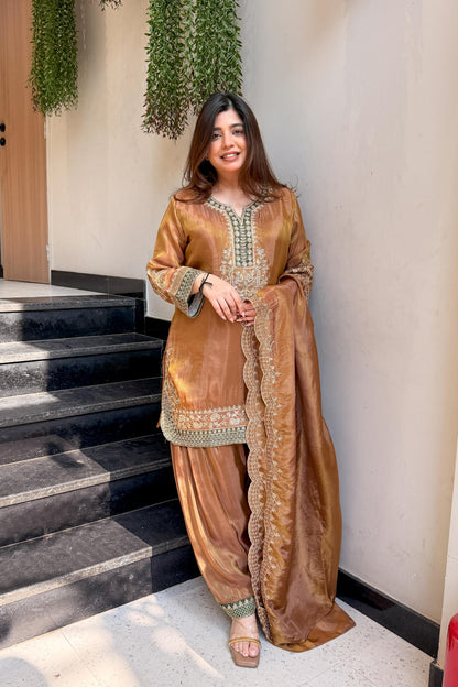 Sifat Embroidered Farshi Suit Set
