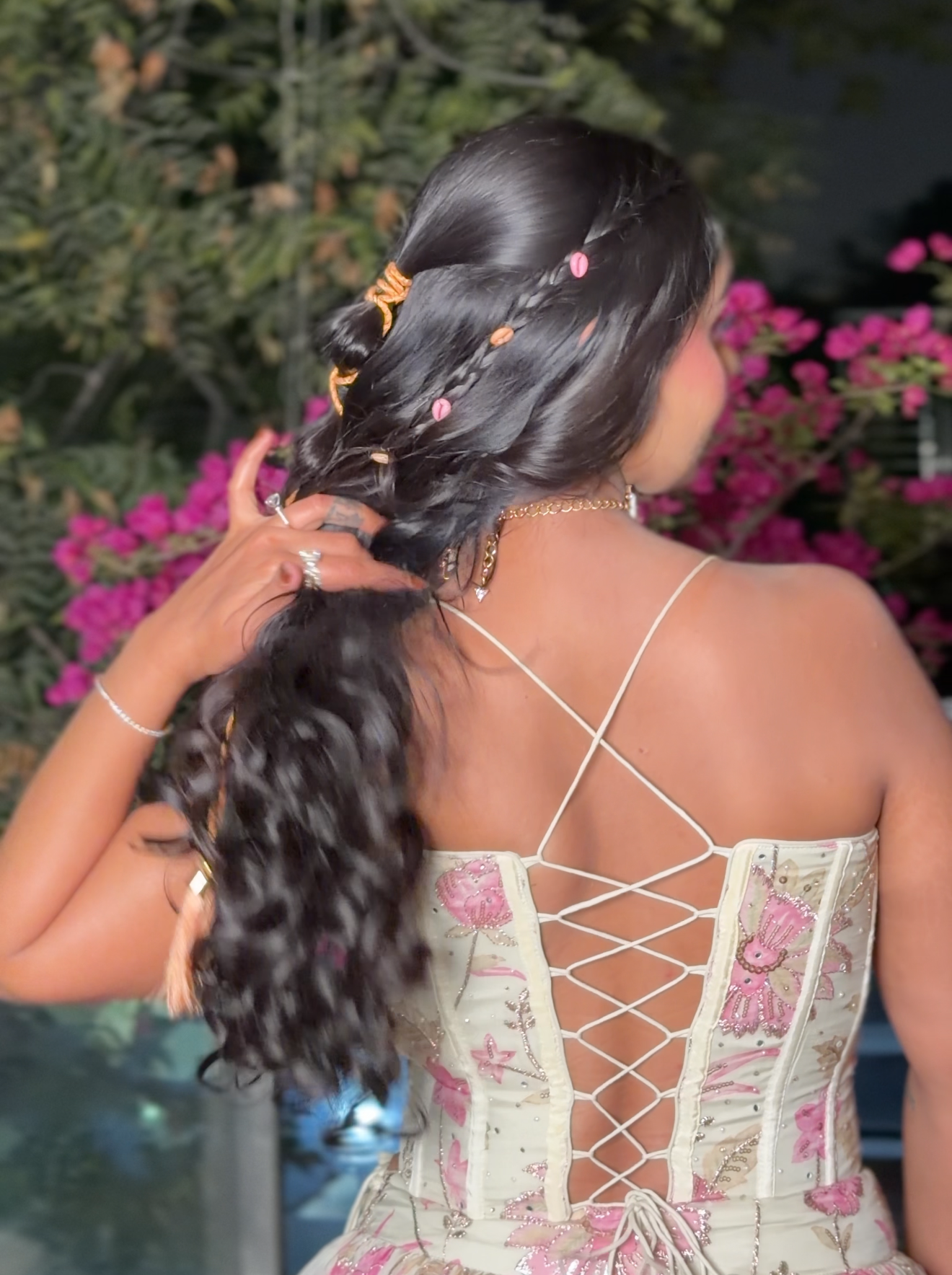 Kumud Floral Corset Voluminous Lehenga