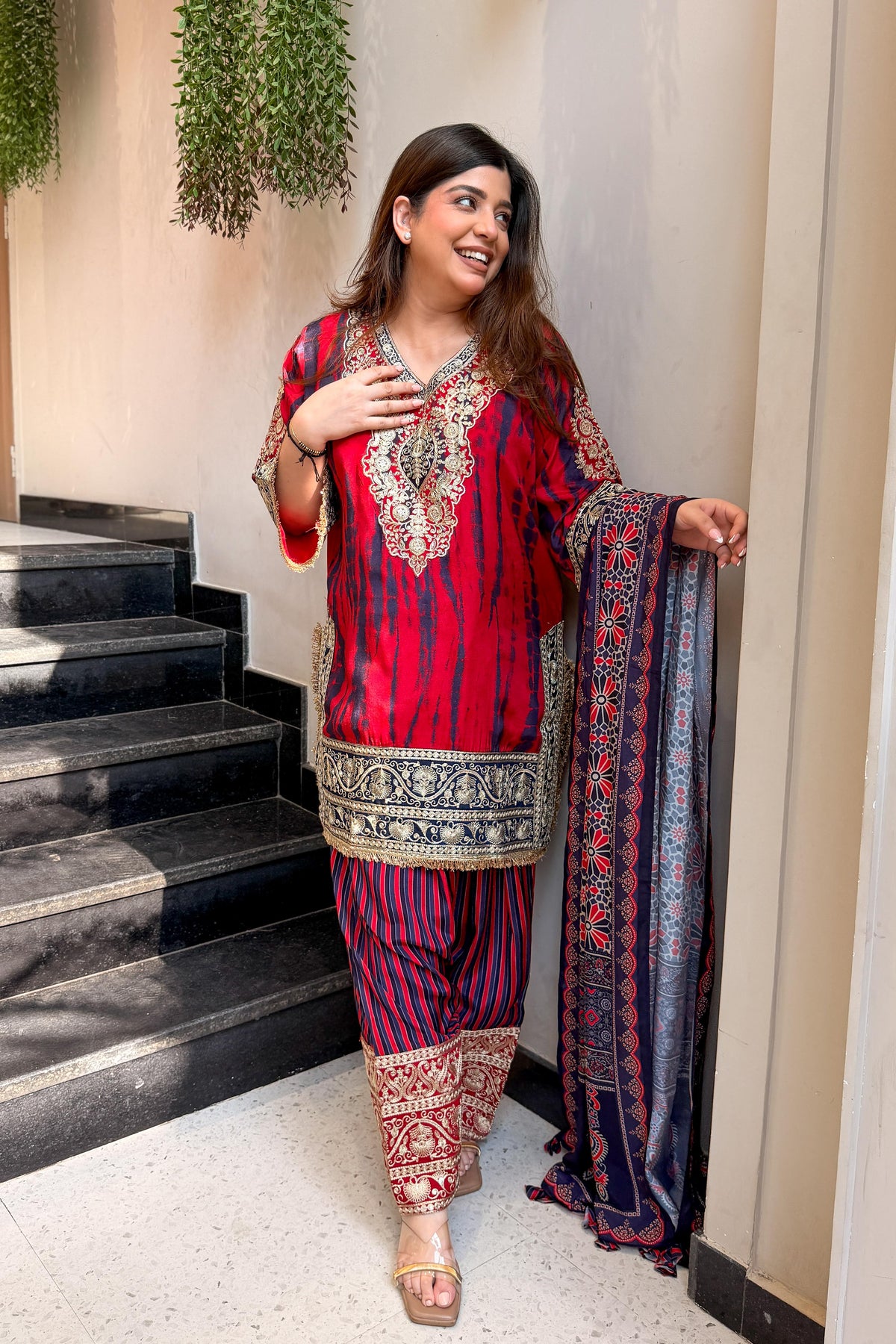Sajida Printed & Embroidered Suit Set