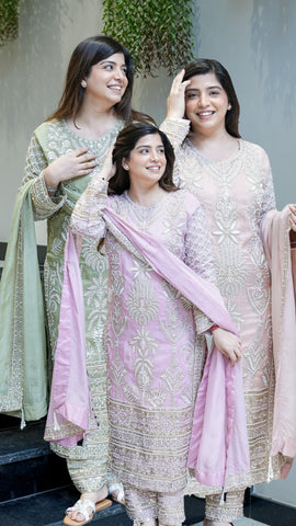 Revati Hand Embroidered Suit Set