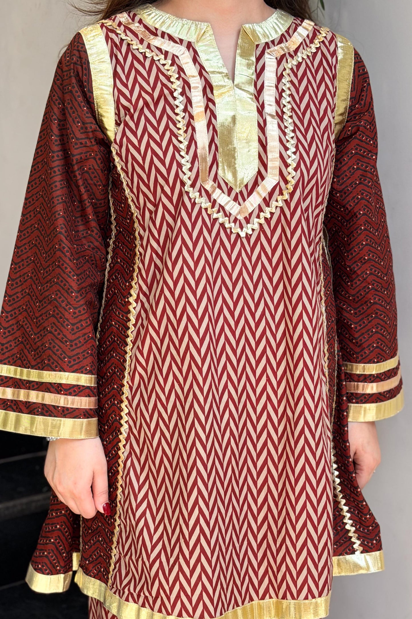 Bebo Printed Chogha Style Cord Set