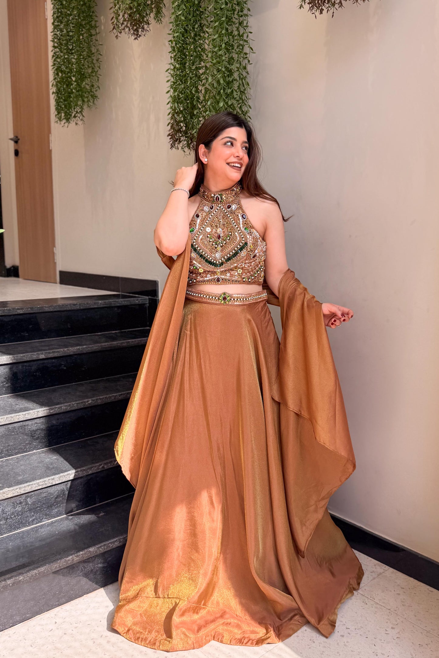 Mehr Hand Embroidered Lehenga