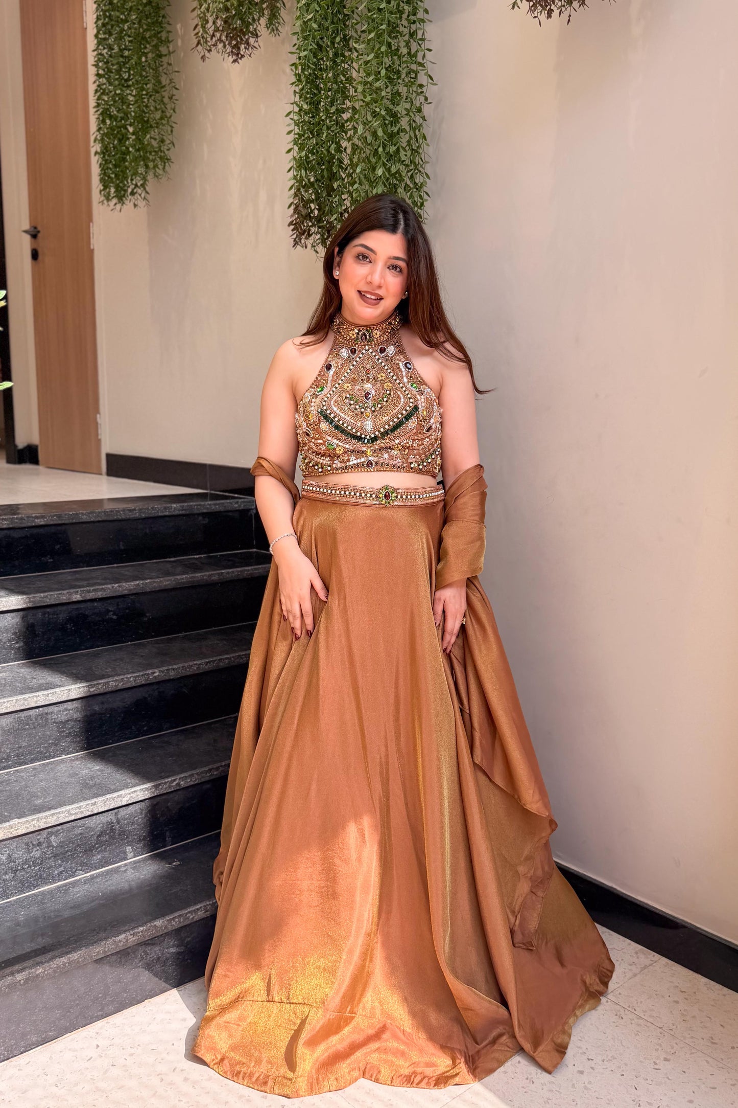 Mehr Hand Embroidered Lehenga