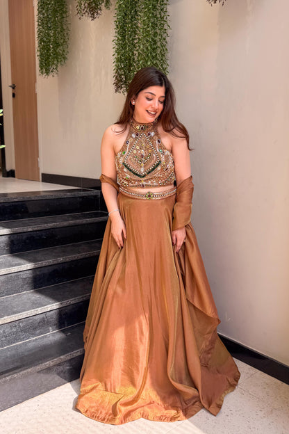 Mehr Hand Embroidered Lehenga