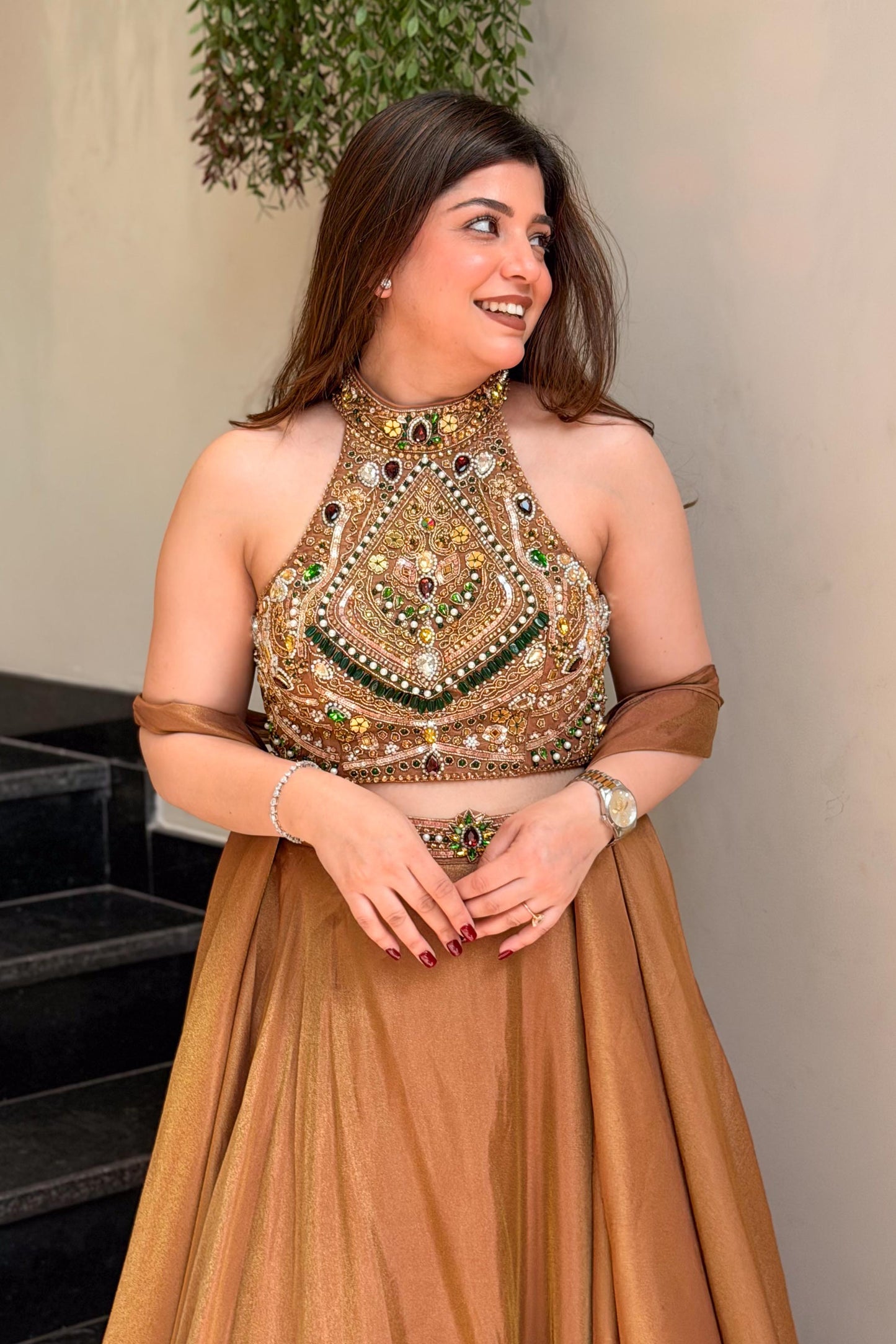 Mehr Hand Embroidered Lehenga