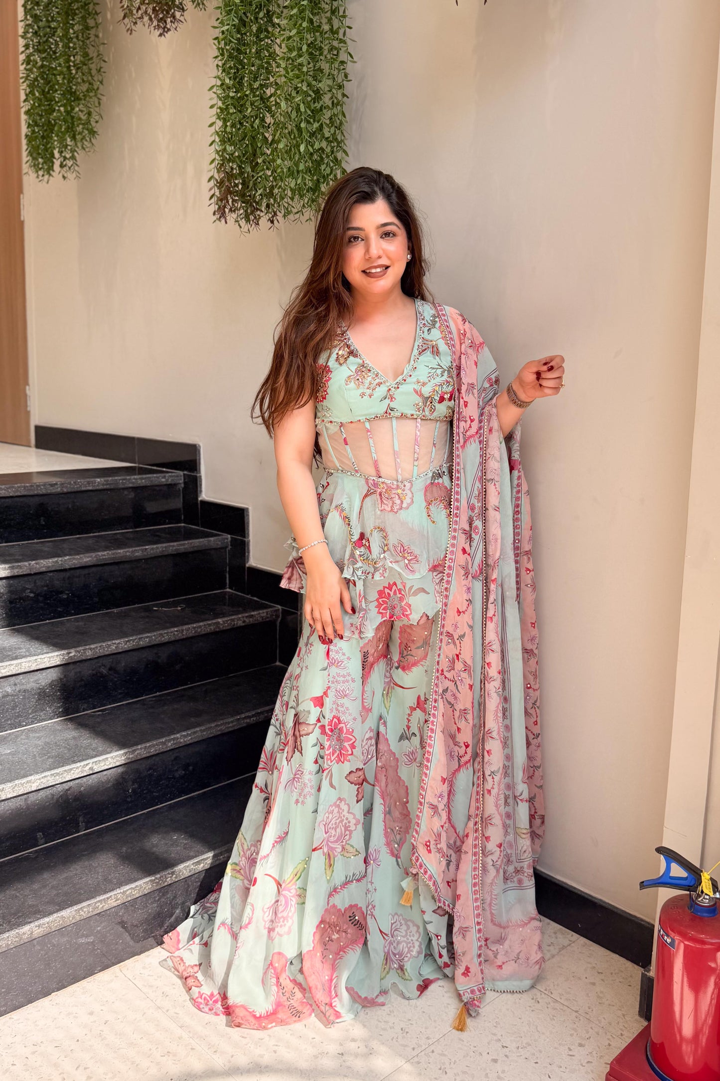 Mysha Floral Printed Garara Set