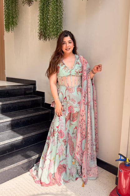 Mysha Floral Printed Garara Set
