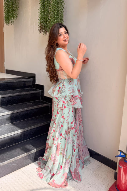 Mysha Floral Printed Garara Set