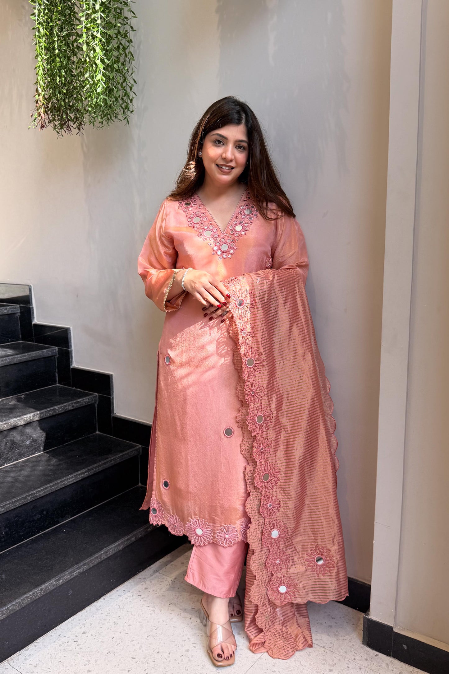 Aira Mirror Work Suit Set