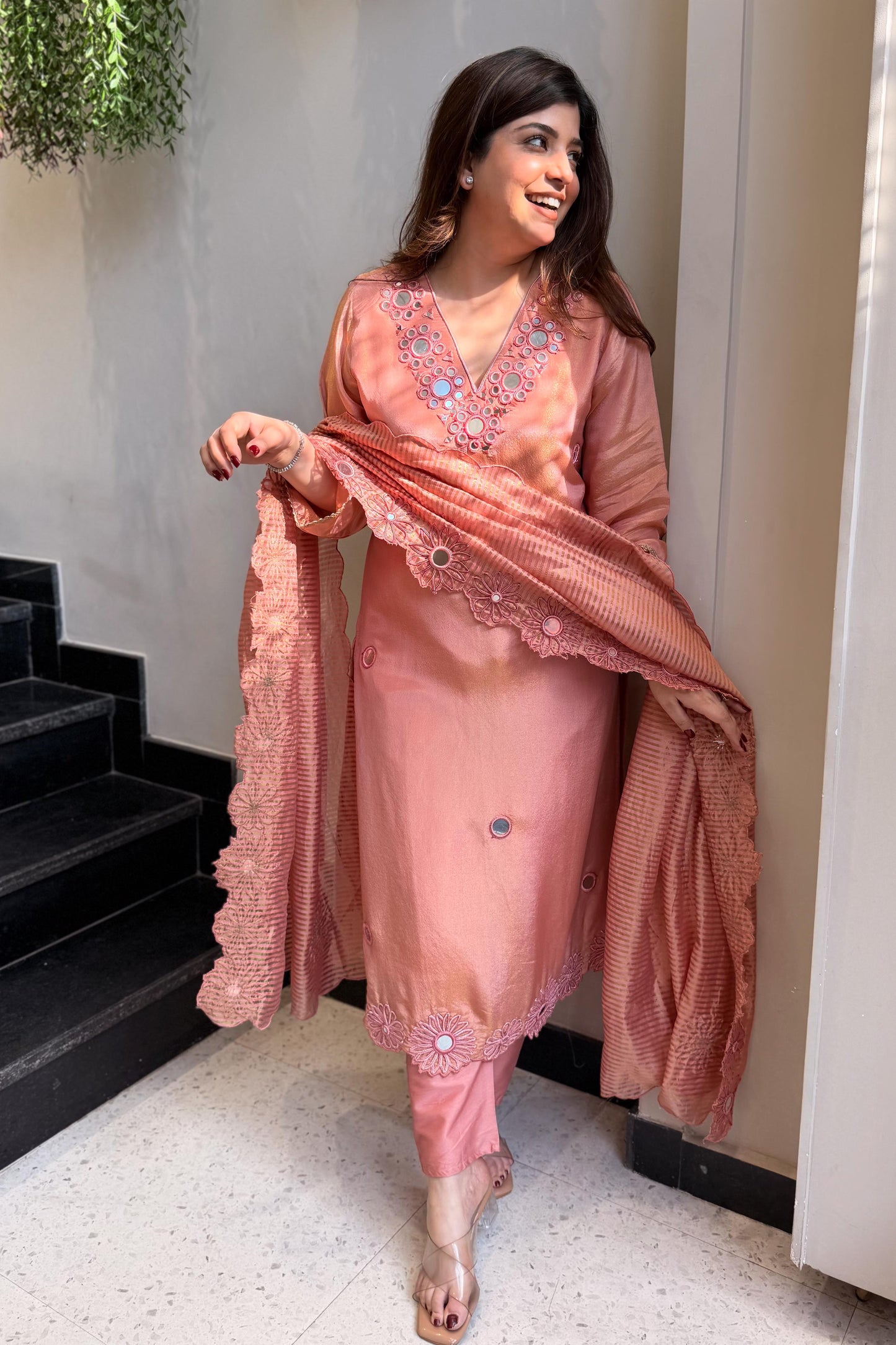 Aira Mirror Work Suit Set