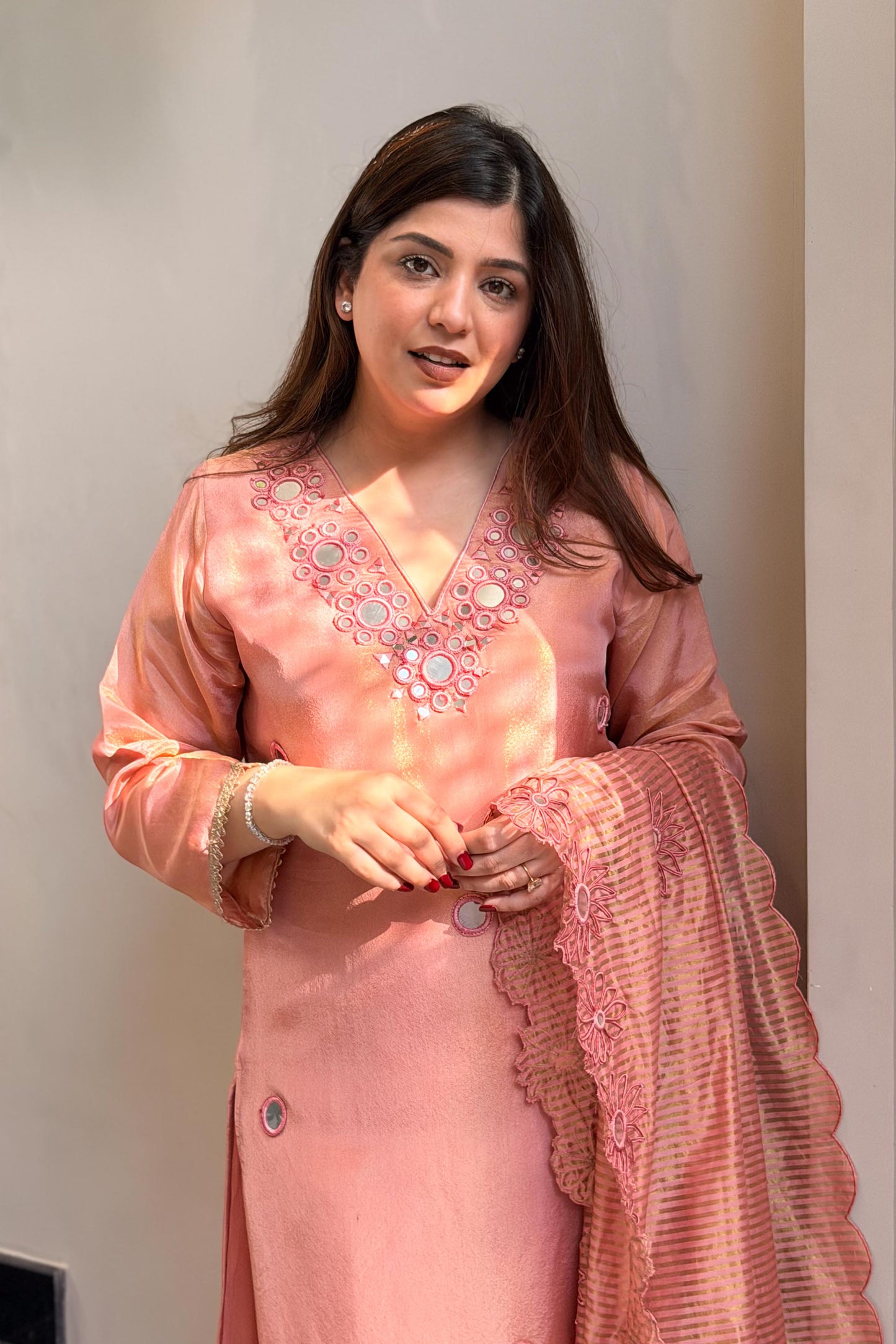 Aira Mirror Work Suit Set