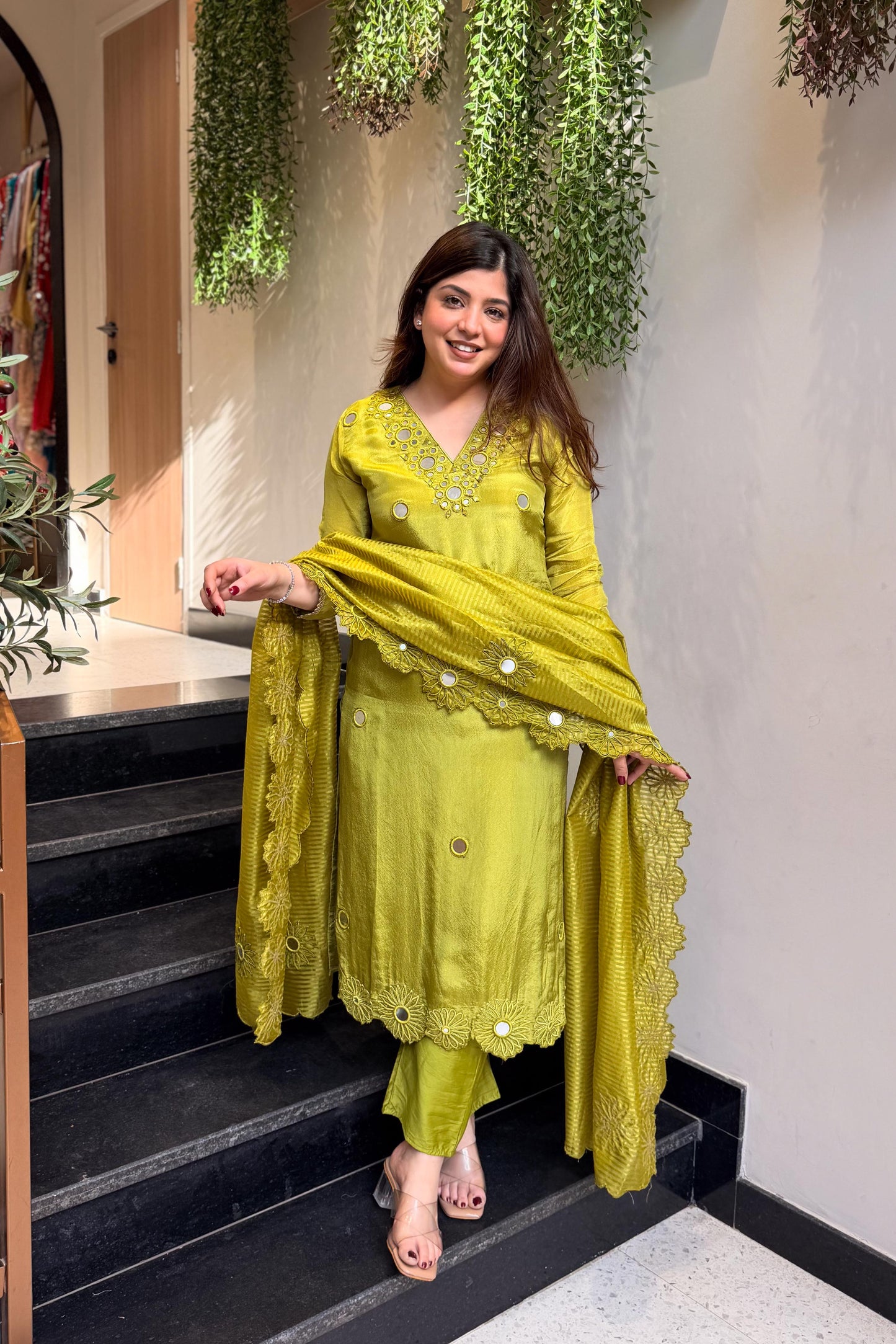 Aira Mirror Work Suit Set
