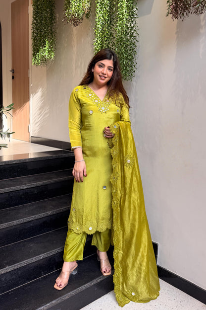Aira Mirror Work Suit Set