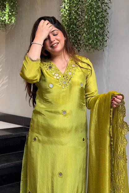 Aira Mirror Work Suit Set