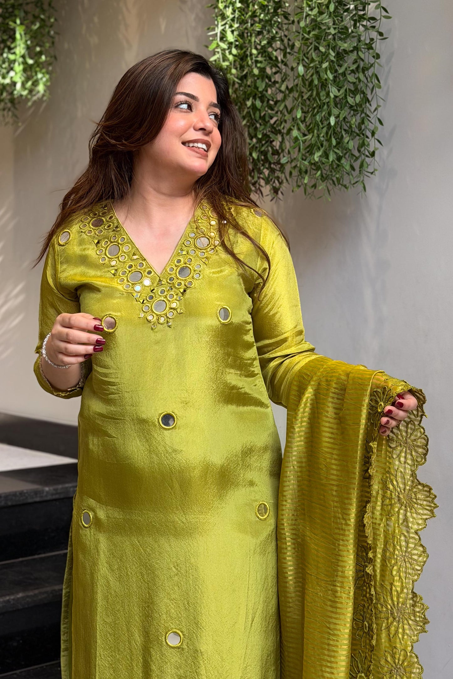 Aira Mirror Work Suit Set