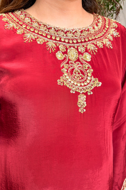 Aahira Embroidered Farshi Co ord Set