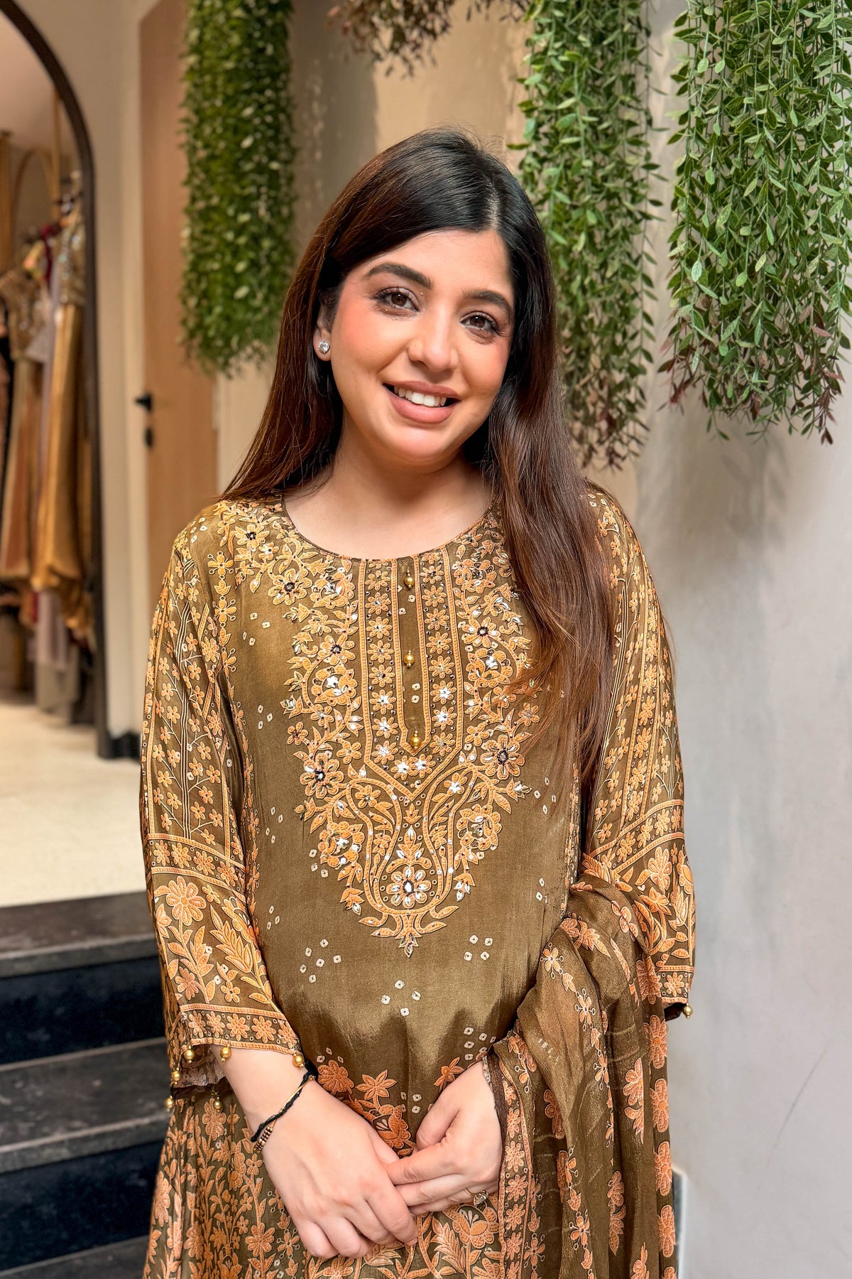 Mihaya Printed & Embroidered Suit Set