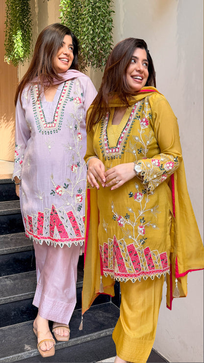 Virika Thread Embroidered Suit Set