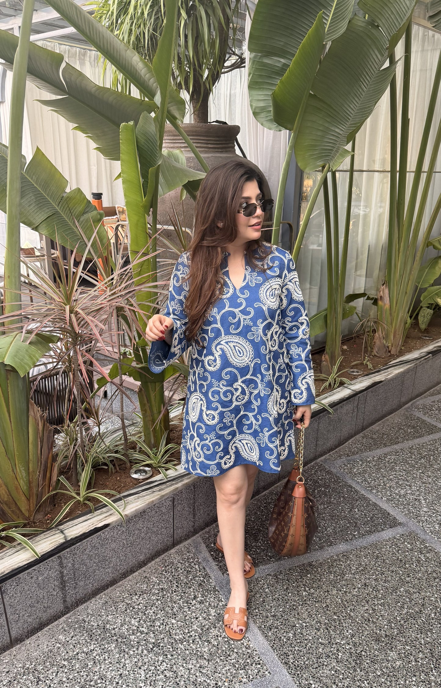 Amara Embroidered Short Dress