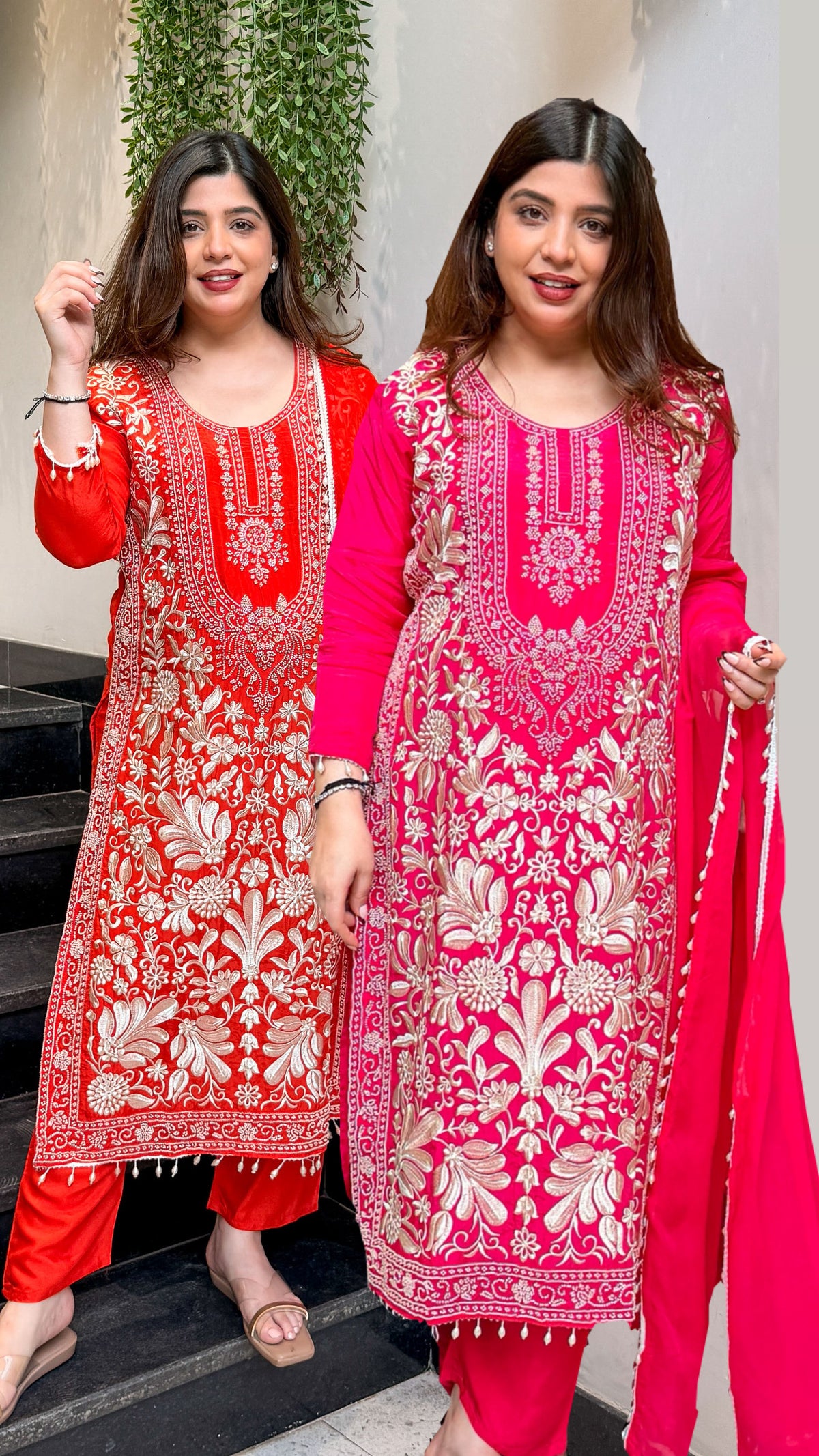 Maurya Thread & Beads Work Long Suit Set