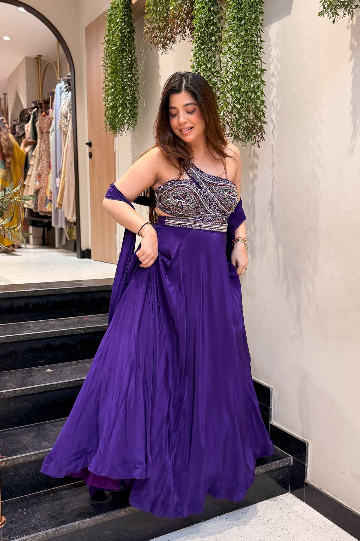 Prakshi Hand Embroidered Lehenga