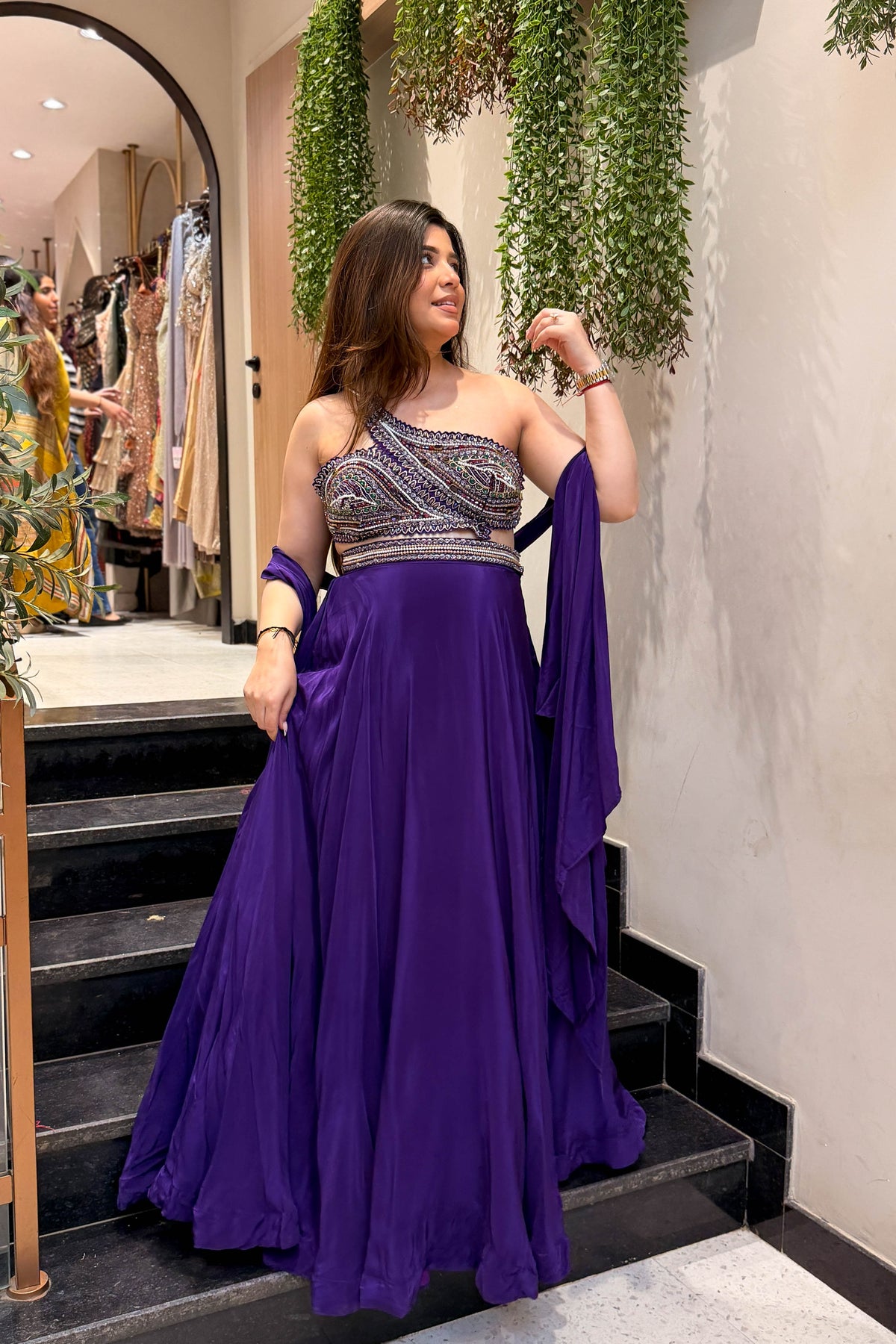 Prakshi Hand Embroidered Lehenga