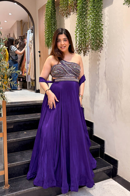 Prakshi Hand Embroidered Lehenga