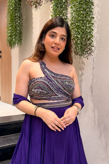 Prakshi Hand Embroidered Lehenga