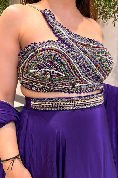 Prakshi Hand Embroidered Lehenga