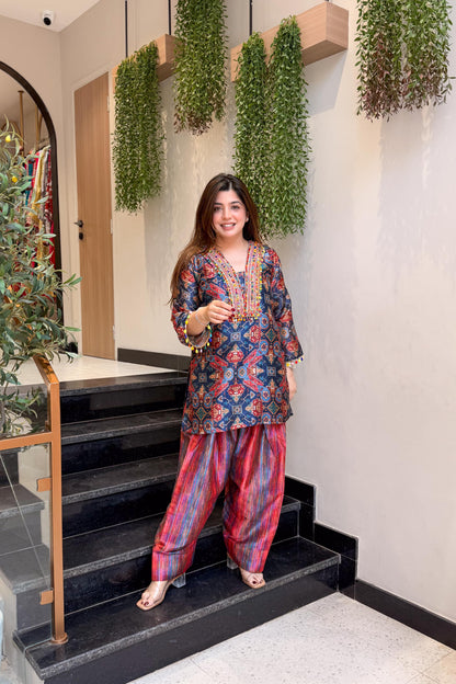 Safeena Embroidered Co ord Set