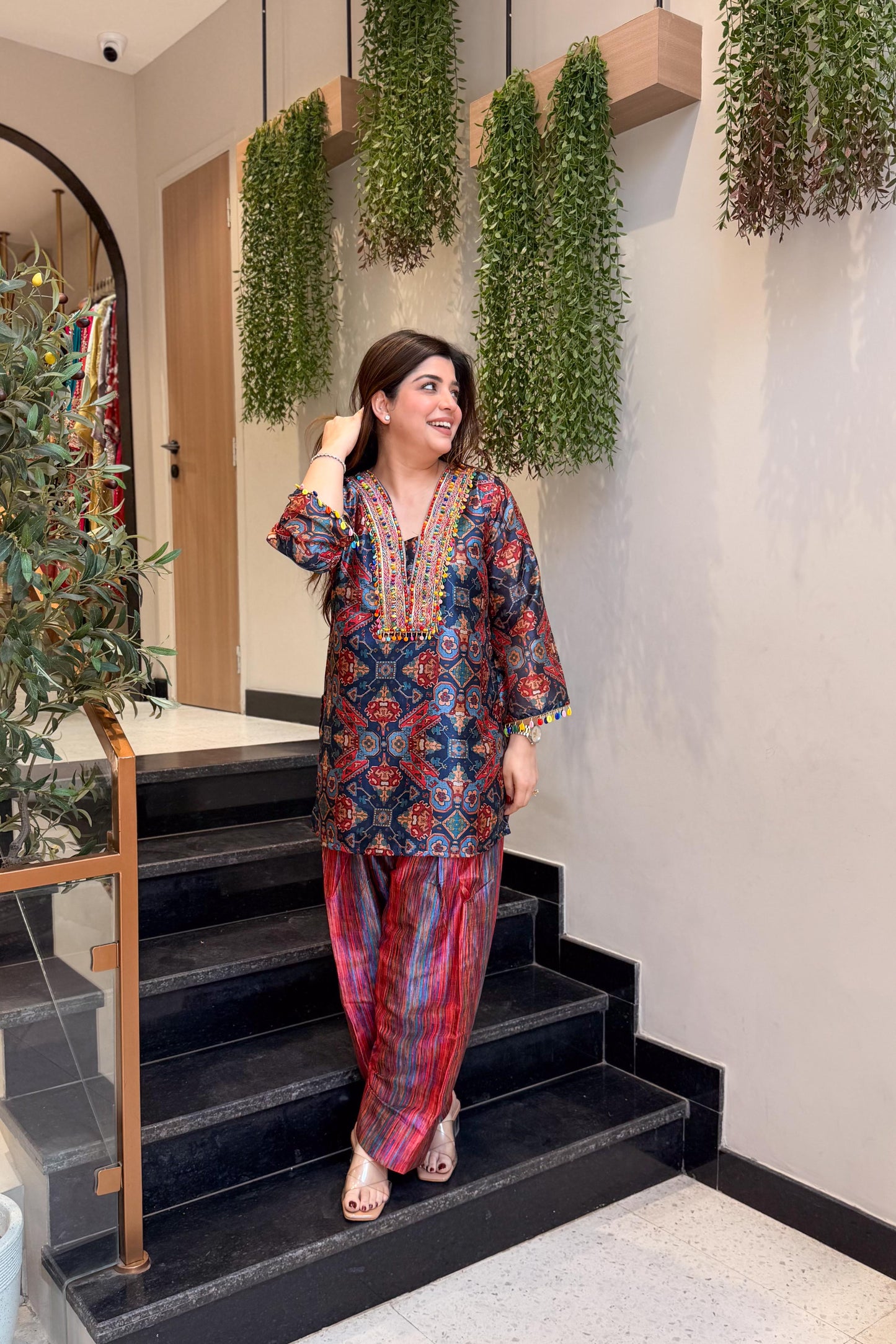 Safeena Embroidered Co ord Set