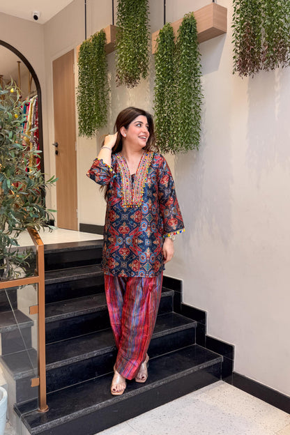 Safeena Embroidered Co ord Set