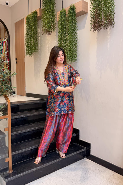Safeena Embroidered Co ord Set