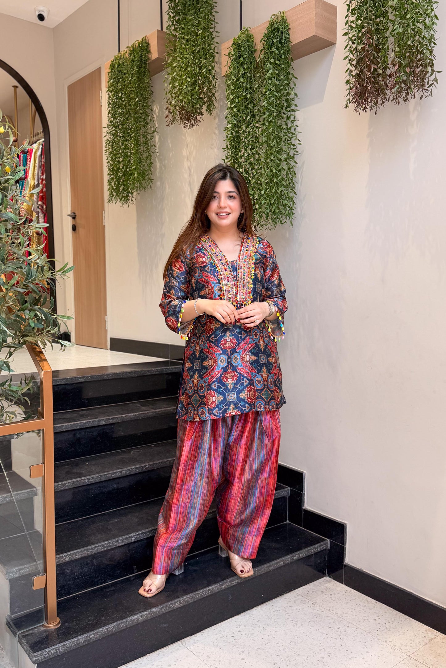 Safeena Embroidered Co ord Set