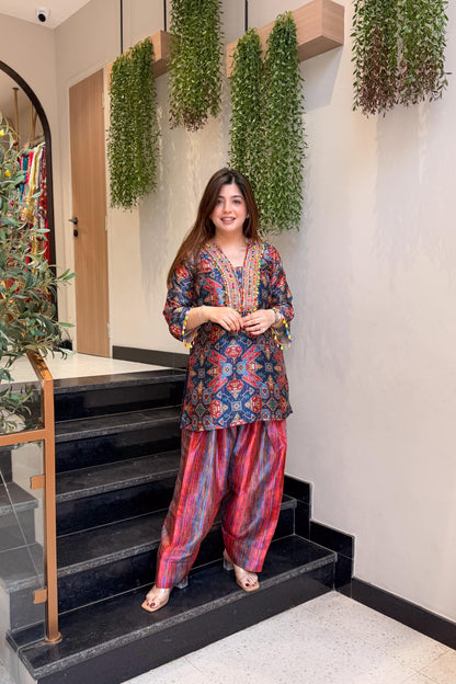 Safeena Embroidered Co ord Set