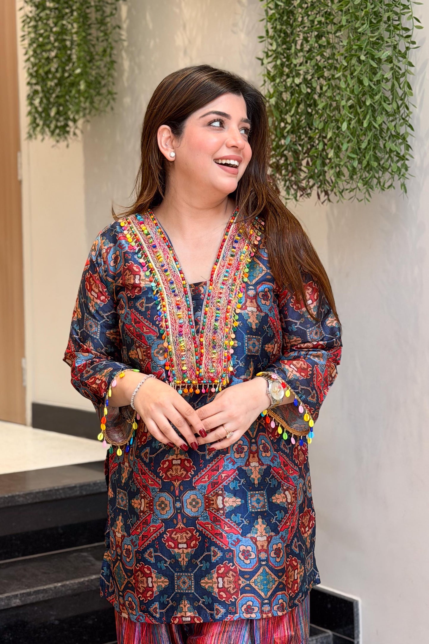 Safeena Embroidered Co ord Set