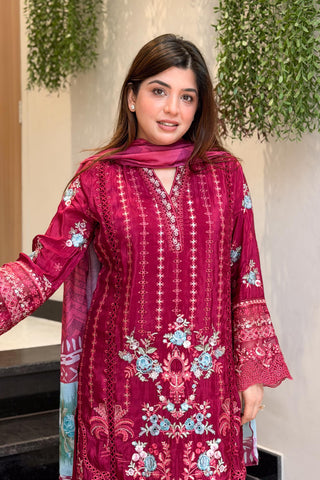 Greesha Long Embroidered Suit Set