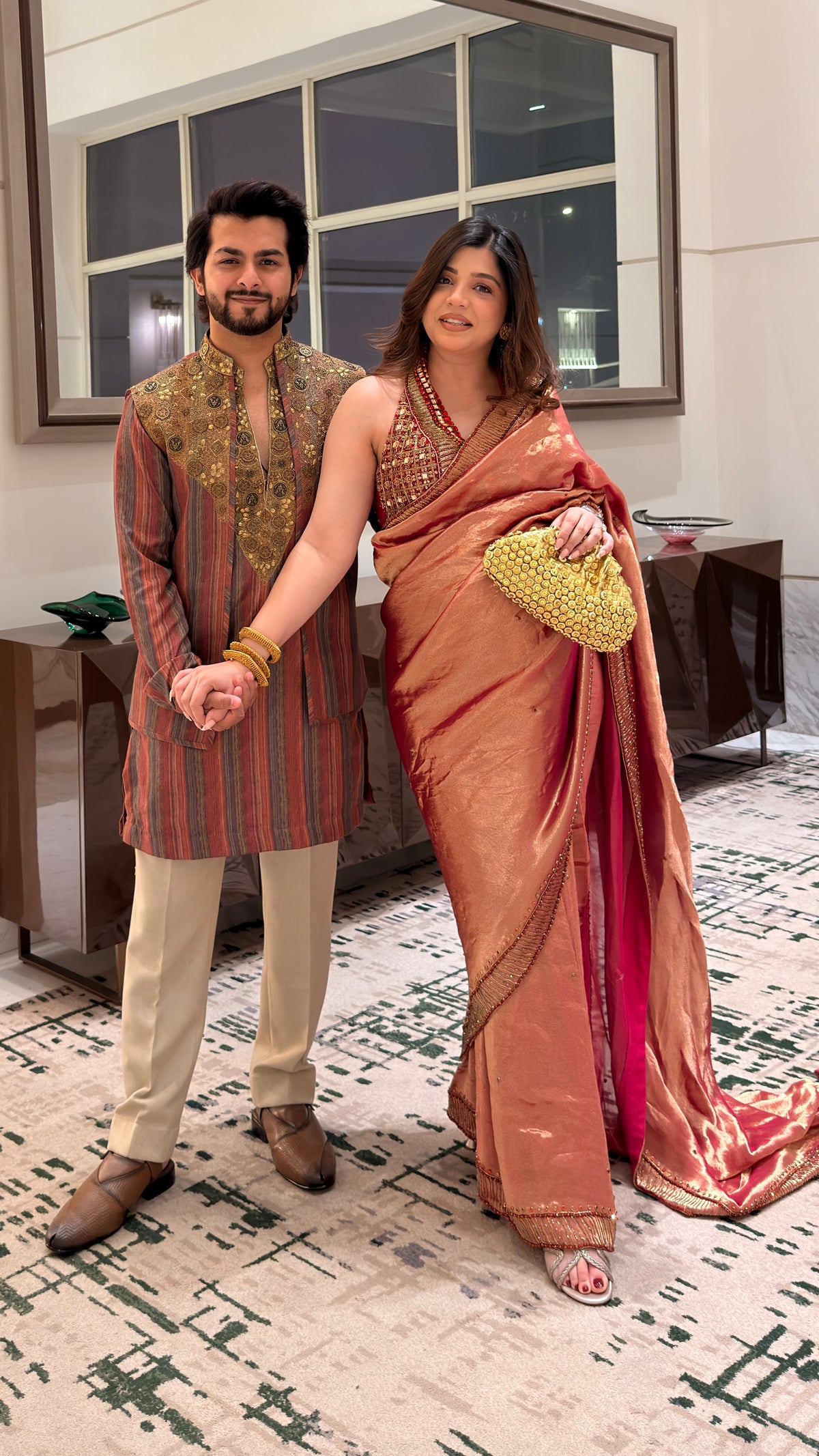 Vinisa Hand Embroidered Tissue Drape Saree