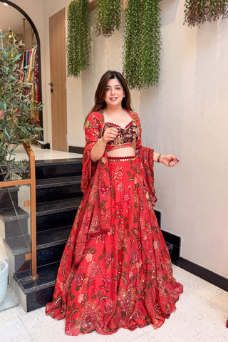 Raabta Floral Embroidered Lehenga