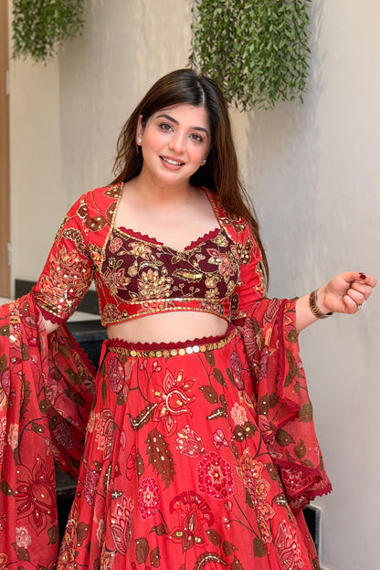 Raabta Floral Embroidered Lehenga