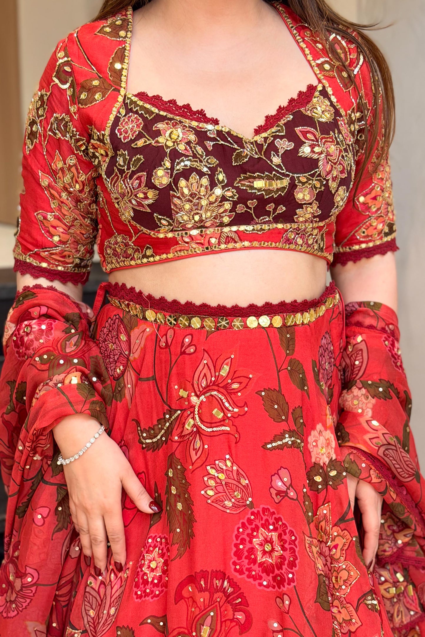 Raabta Floral Embroidered Lehenga