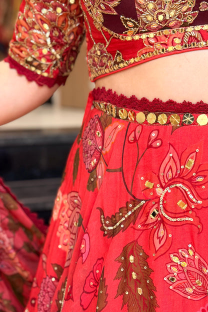 Raabta Floral Embroidered Lehenga