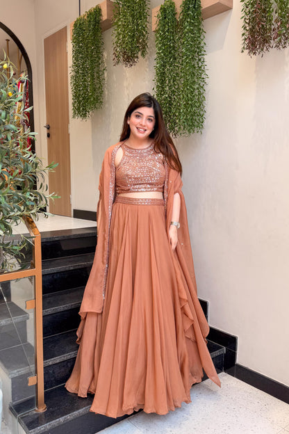 Tanvika Hand Embroidered Lehenga