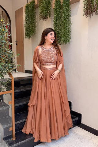 Tanvika Hand Embroidered Lehenga