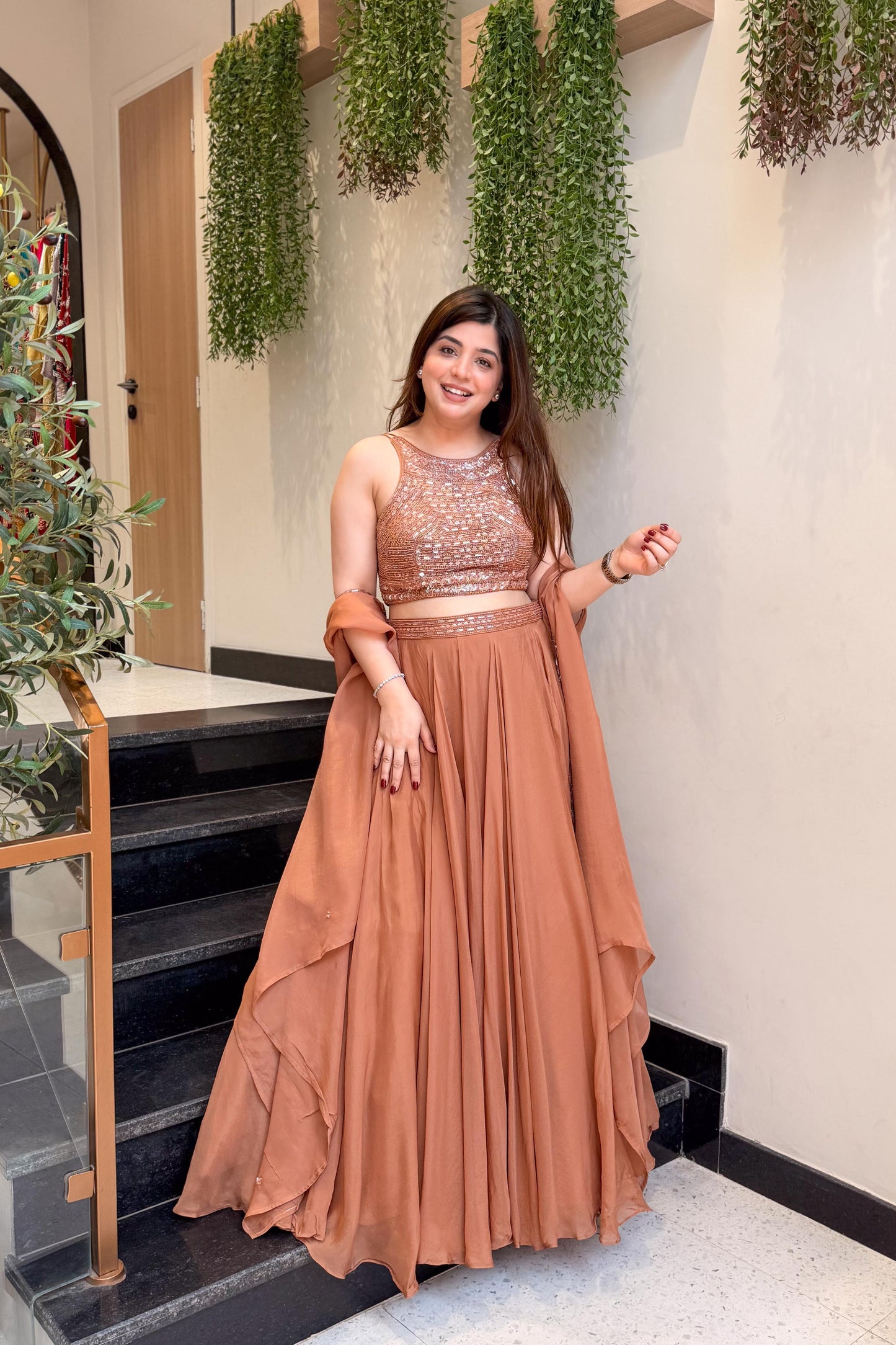 Tanvika Hand Embroidered Lehenga