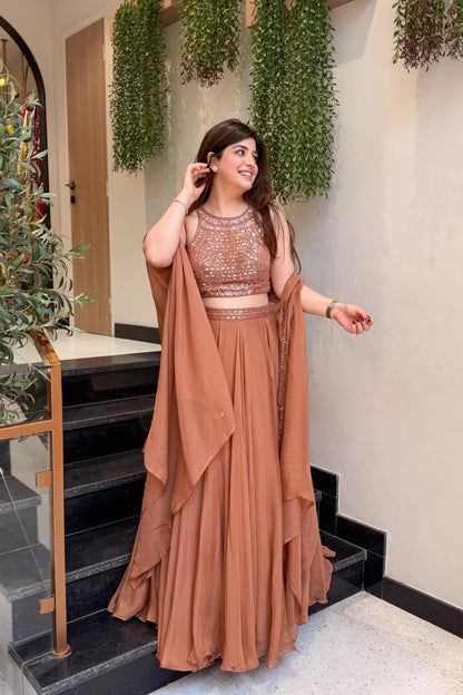 Tanvika Hand Embroidered Lehenga