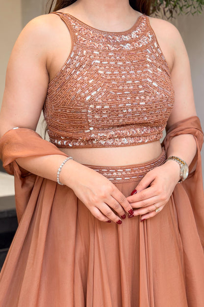 Tanvika Hand Embroidered Lehenga