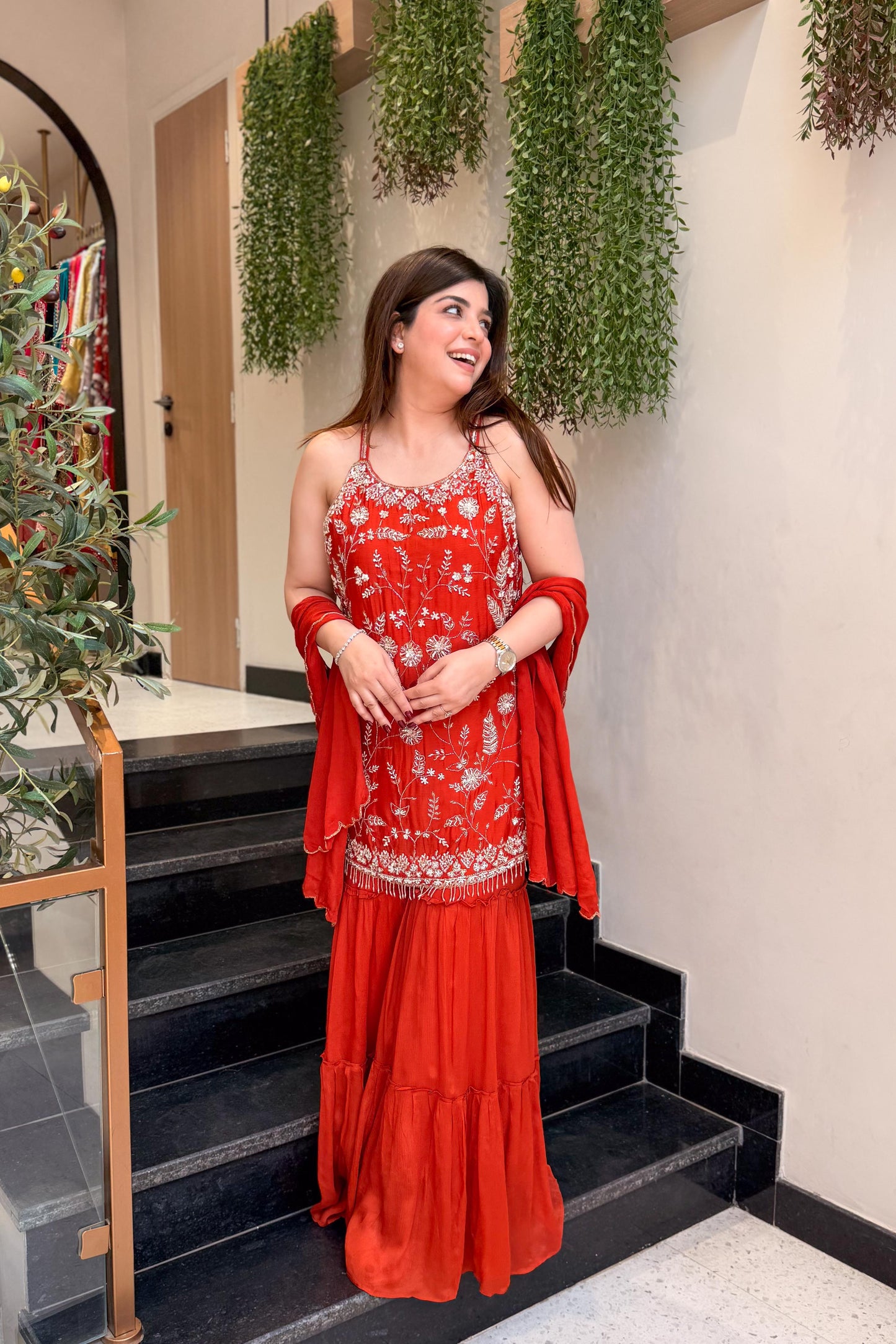 Sanya Embroidered Sharara Set